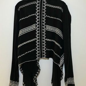 NWT maurices black and white cardigan